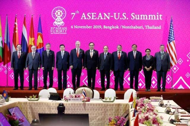 ▲当地时间2019年11月4日，泰国曼谷，第7届美国-东盟峰会举行。（视觉中国）
