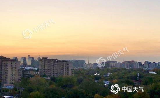 今天早晨，北京天气晴朗。（图/王晓）