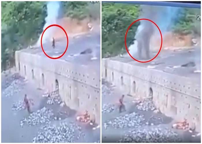 煤炉顶突崩塌哥伦比亚工人堕1200°C热炉烧成白骨