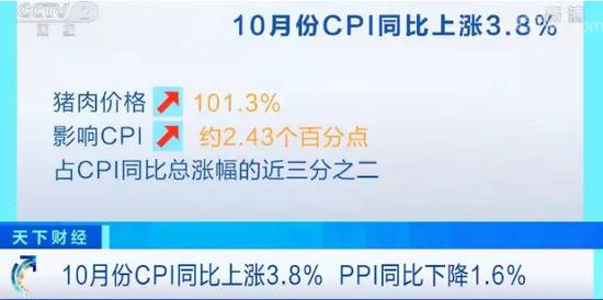 10月份CPI同比上涨3.8% 你的购物车里啥贵了？