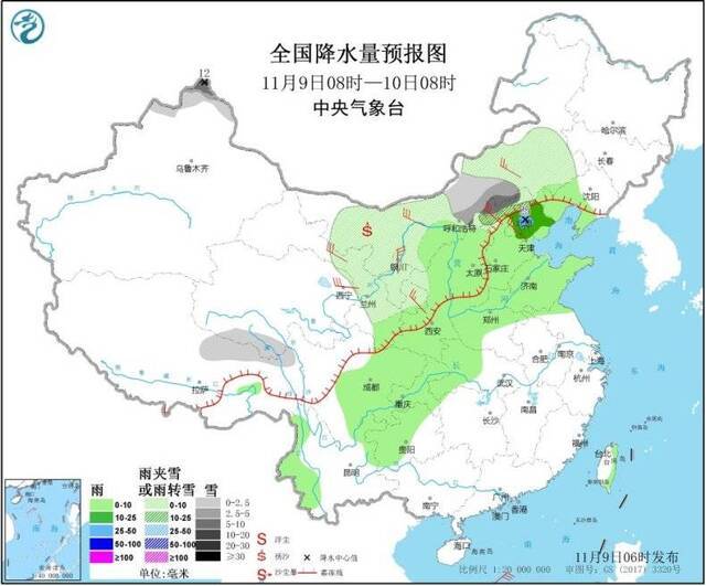 周末北方有较大范围雨雪 下周冷空气再袭