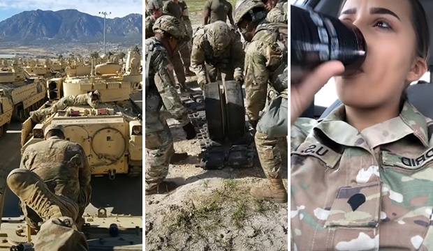 TikTok上的美军士兵自拍图片来源：社交媒体截图