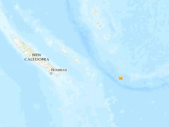 新喀里多尼亚东部海域发生5.0级地震 震源深度23.4公里