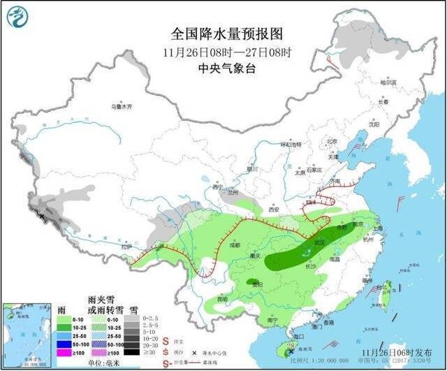 江南等地多雨湿冷将入冬 东北华北局地降温达8℃