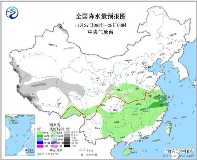 江南等地多雨湿冷将入冬 东北华北局地降温达8℃