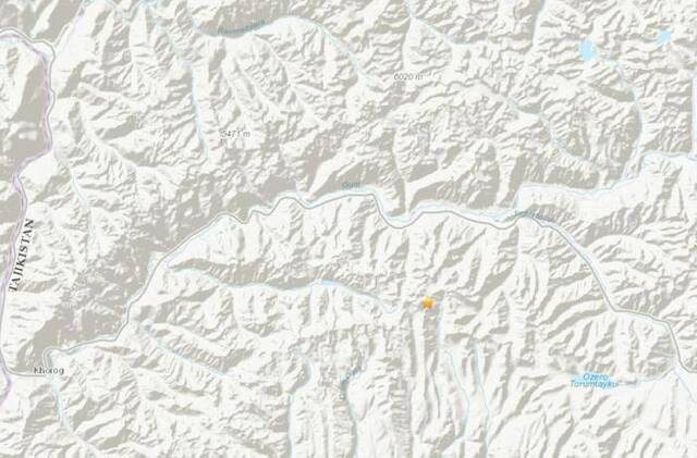 塔吉克斯坦西南部发生4.5级地震 震源深度197.9公里