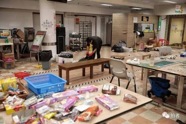 多图直击香港理工大：警方今日进校取证、处理危险品