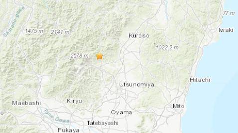 日本关东北部发生4.7级地震 震源深度10千米