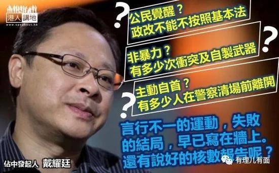 从“雷动”到“风云” 揭秘戴耀廷的乱港之路(图)