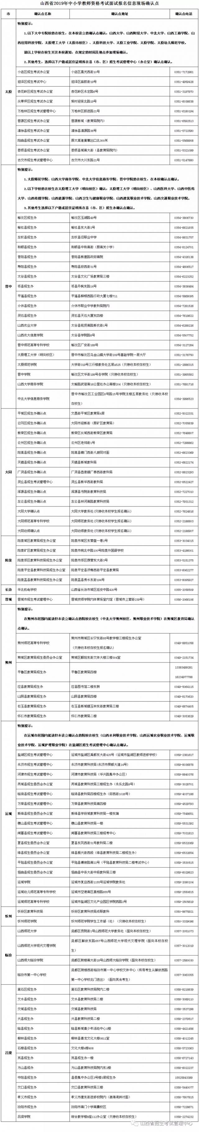 山西省2019中小学教师资格考试面试将于明年1月4日起进行