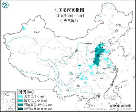 大雾黄色预警 北京等地部分地区能见度不足200米