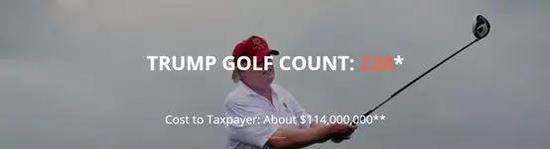 ▲TrumpGolfCount.com网站首页截图