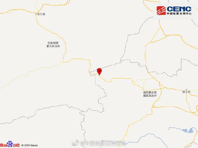 青海海西州茫崖市(有感)发生2.1级地震