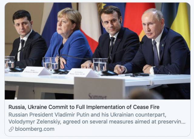 俄乌首脑首会晤，同意年底前在乌克兰东部停火、交换战俘