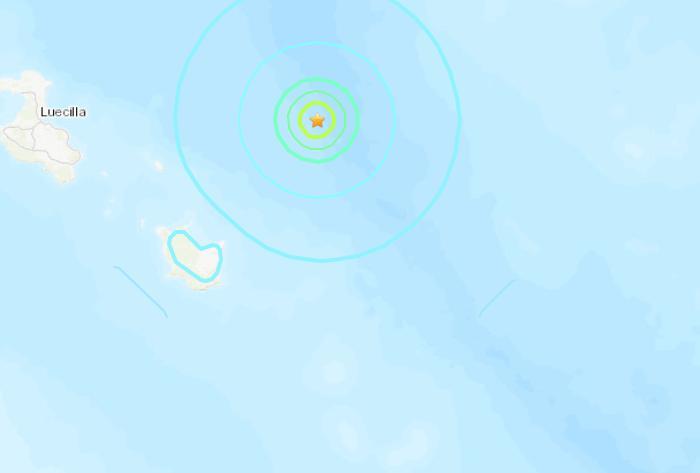 新喀里多尼亚东部海域5.6级地震 震源深度10公里