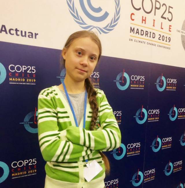通贝里正在马德里参加第25届联合国气候变化大会图自社交媒体
