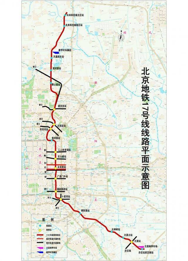 北京地铁17号线“零距离”下穿亦庄线