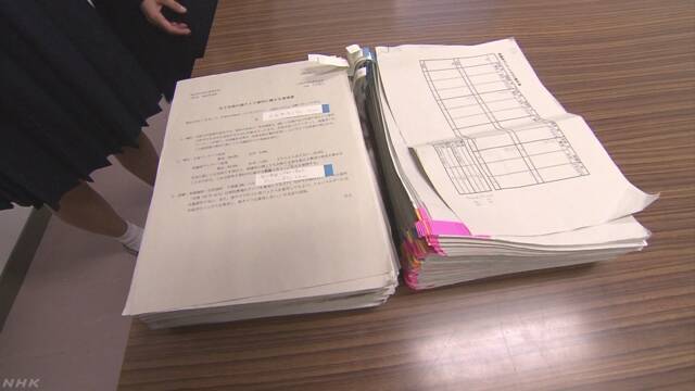 学生会制作的1300多分调查问卷（NHK）