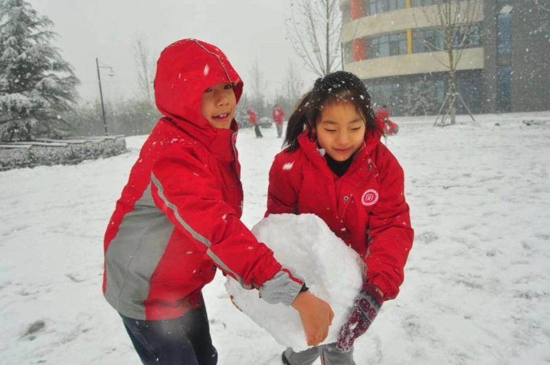 北方大雪，学生撒欢儿