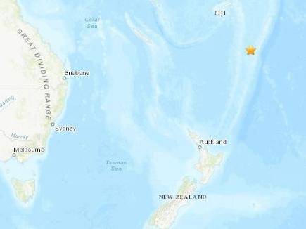 斐济南部海域发生5.3级地震 震源深度167.5公里