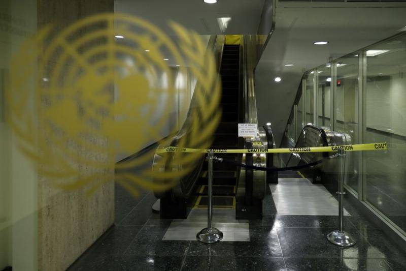 联合国纽约总部停用扶梯图自：新华社