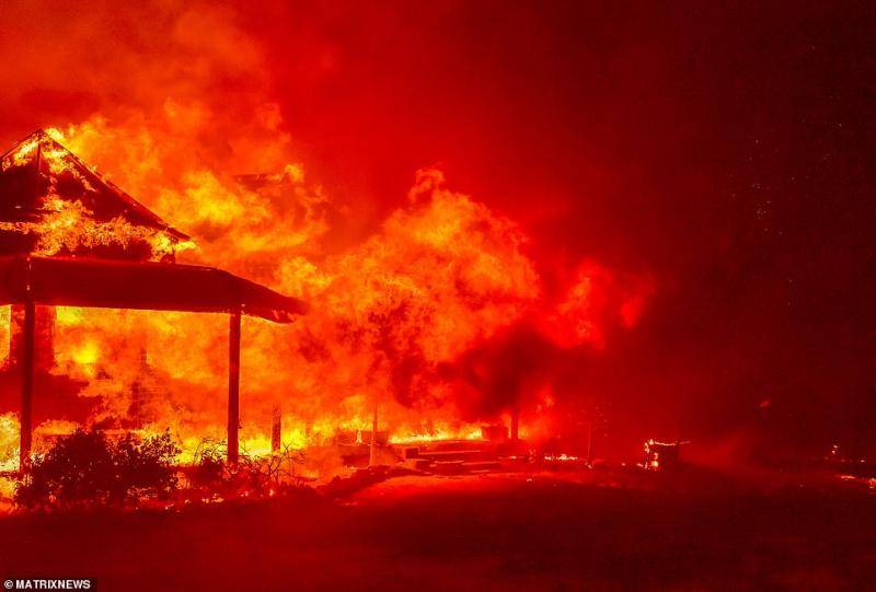 澳大利亚山火肆虐，火势之大仿佛末日降临。（图源：每日邮报）
