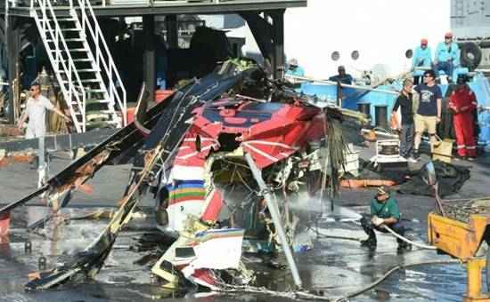 图为黑鹰直升机在兰屿失事造成6死（来源：台媒）