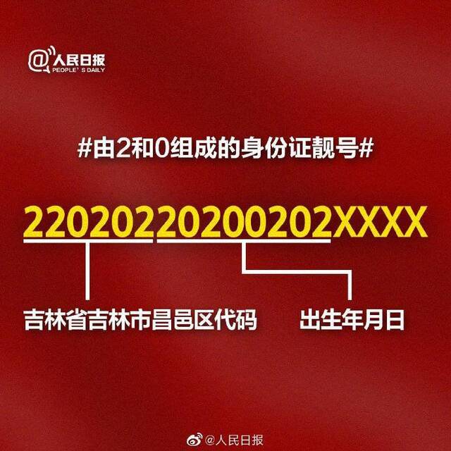 部分吉林市20后宝宝将获身份证靓号:全由2和0组成