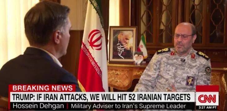 伊朗最高领袖哈梅内伊的军事顾问侯赛因·德赫恩将军接受CNN独家专访。