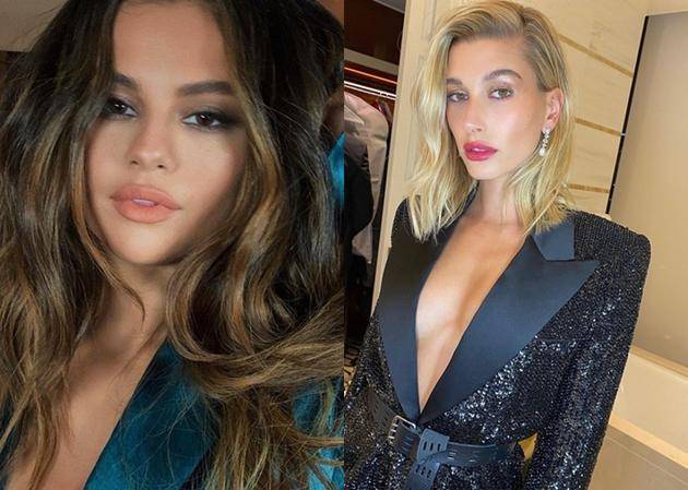 Selena Gomez与Hailey Bieber