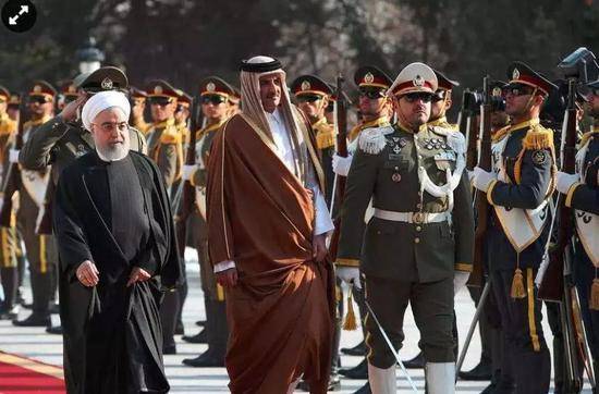伊朗总统哈桑·鲁哈尼与卡塔尔埃米尔