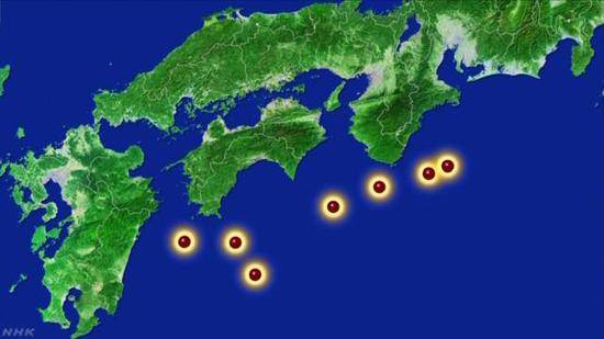 观测到板块移动的7个地点（NHK）