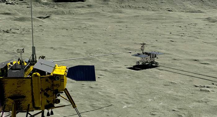 中国嫦娥四号着陆器“玉兔二号”月球车受光照自主唤醒开始第十四月昼工作