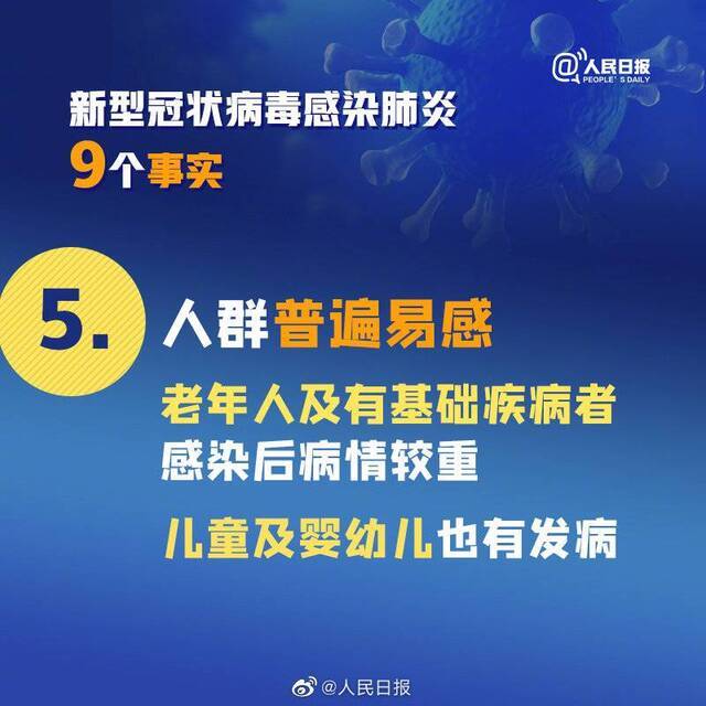 转发了解！新型冠状病毒感染肺炎9个事实