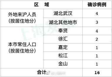 上海新增16例确诊病例 累计96例