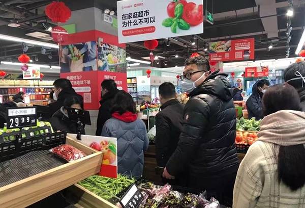 武汉超市内的景象