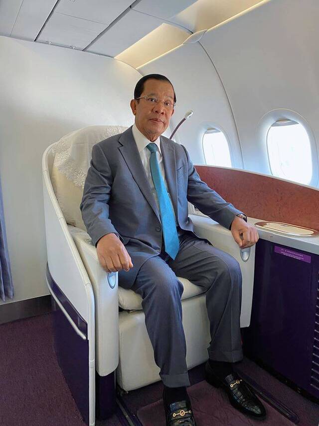 （柬埔寨首相洪森。图源：洪森脸书）