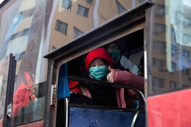 北京大学人民医院第三批支援湖北医疗队出征 组图