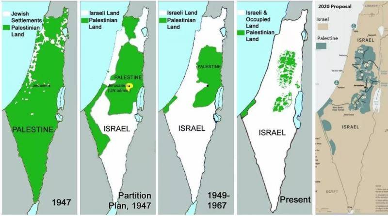 巴勒斯坦媒体绘制的地图变更