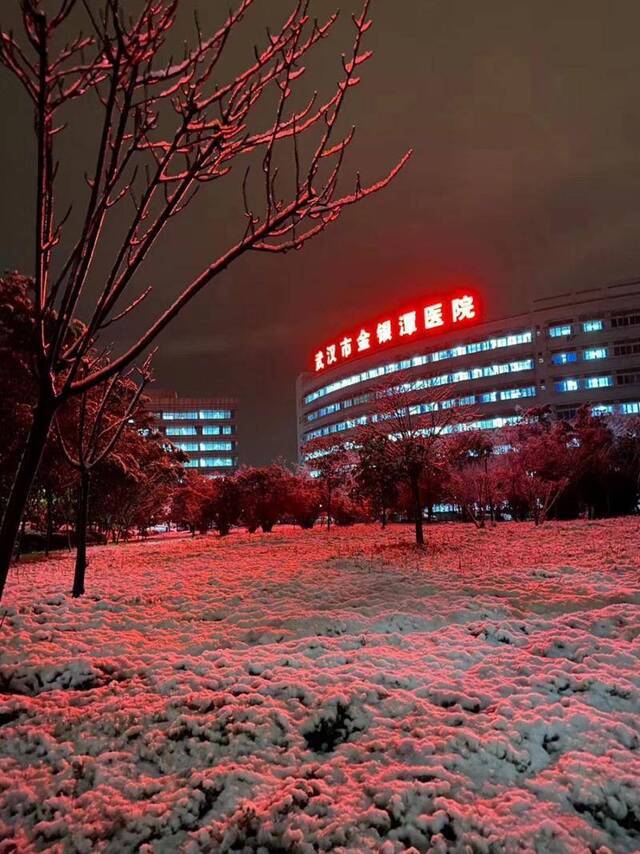 医院的雪景