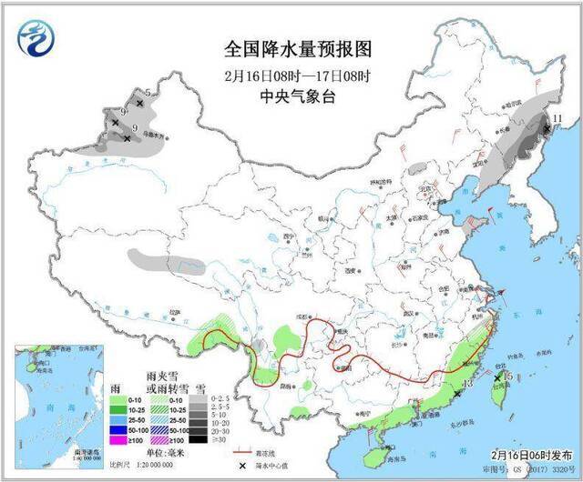 东北仍有强降雪 江南华南局地降温超10℃