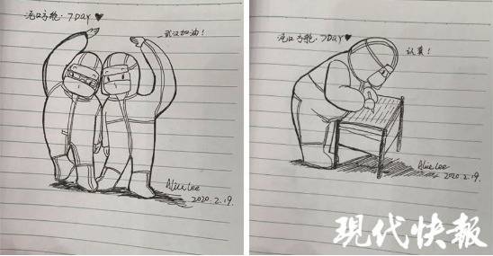 穿着防护服的医生摇身变“大白”，这位患者的Q版漫画太暖心