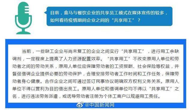 人社部回应共享员工：不得以营利为目的借出员工