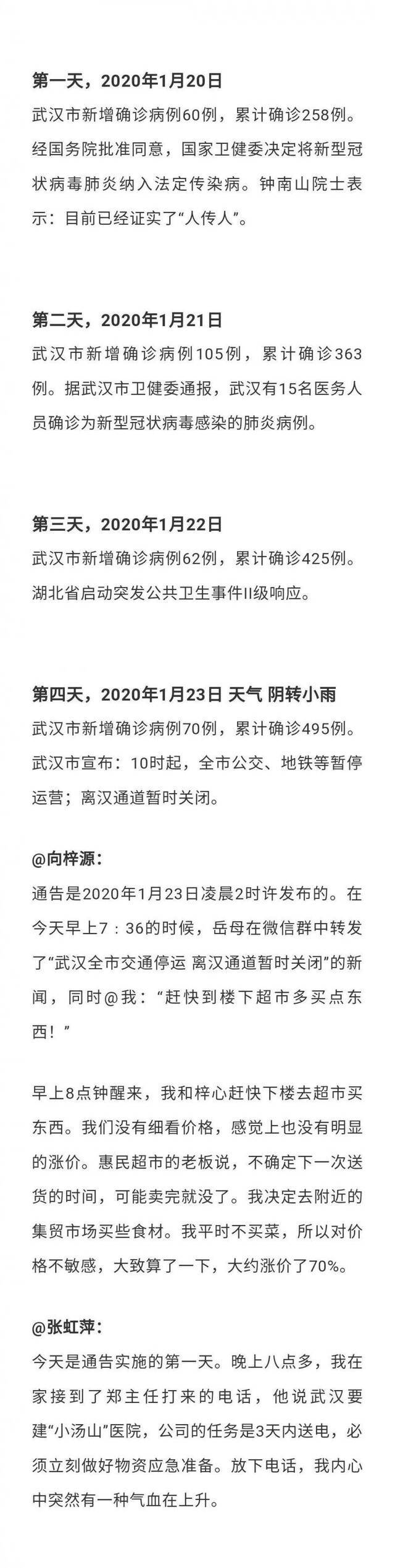 武汉抗疫日记里的私人史：快递小哥、志愿者、隔离者…...33个普通人的记录片段