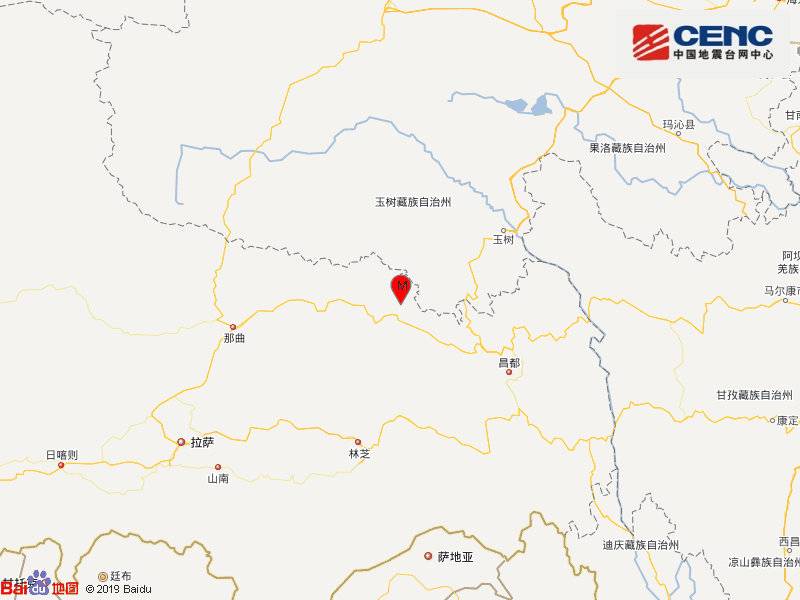 西藏昌都市丁青县发生3.2级地震 震源深度10千米