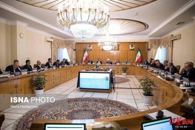 ▲2月26日内阁会议现场，图据：伊朗学生通讯社