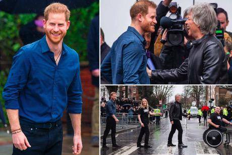 哈里王子等人现身伦敦街头。（图源：镜报）
