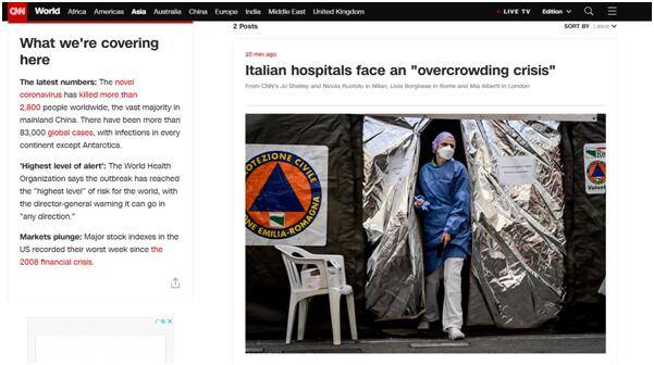 作为欧洲地区疫情最严重国家，意大利医院正面临危机：人满为患
