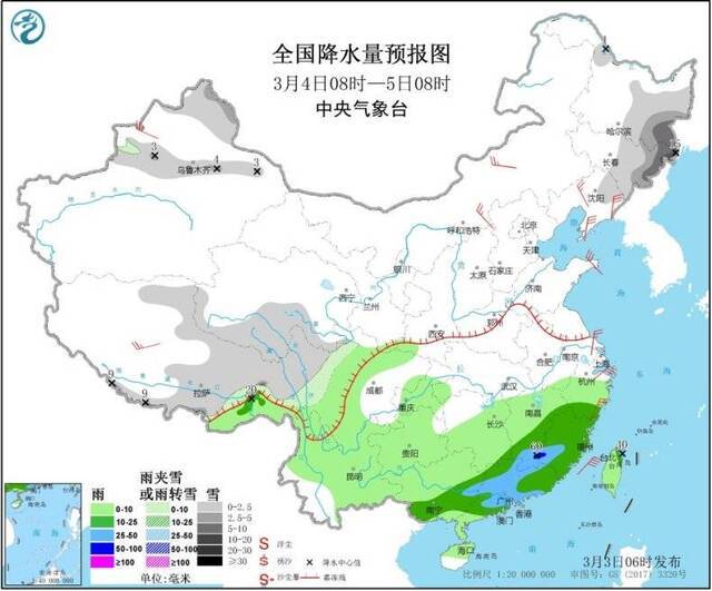 东北暴雪再来袭 南方降水耐力十足