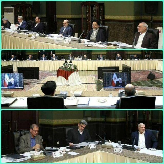 △内阁会议现场图片（来源：伊朗当地媒体）